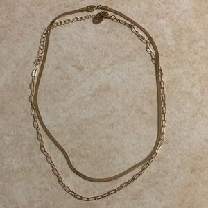 Sleek Gold Herringbone Necklace’s for Women